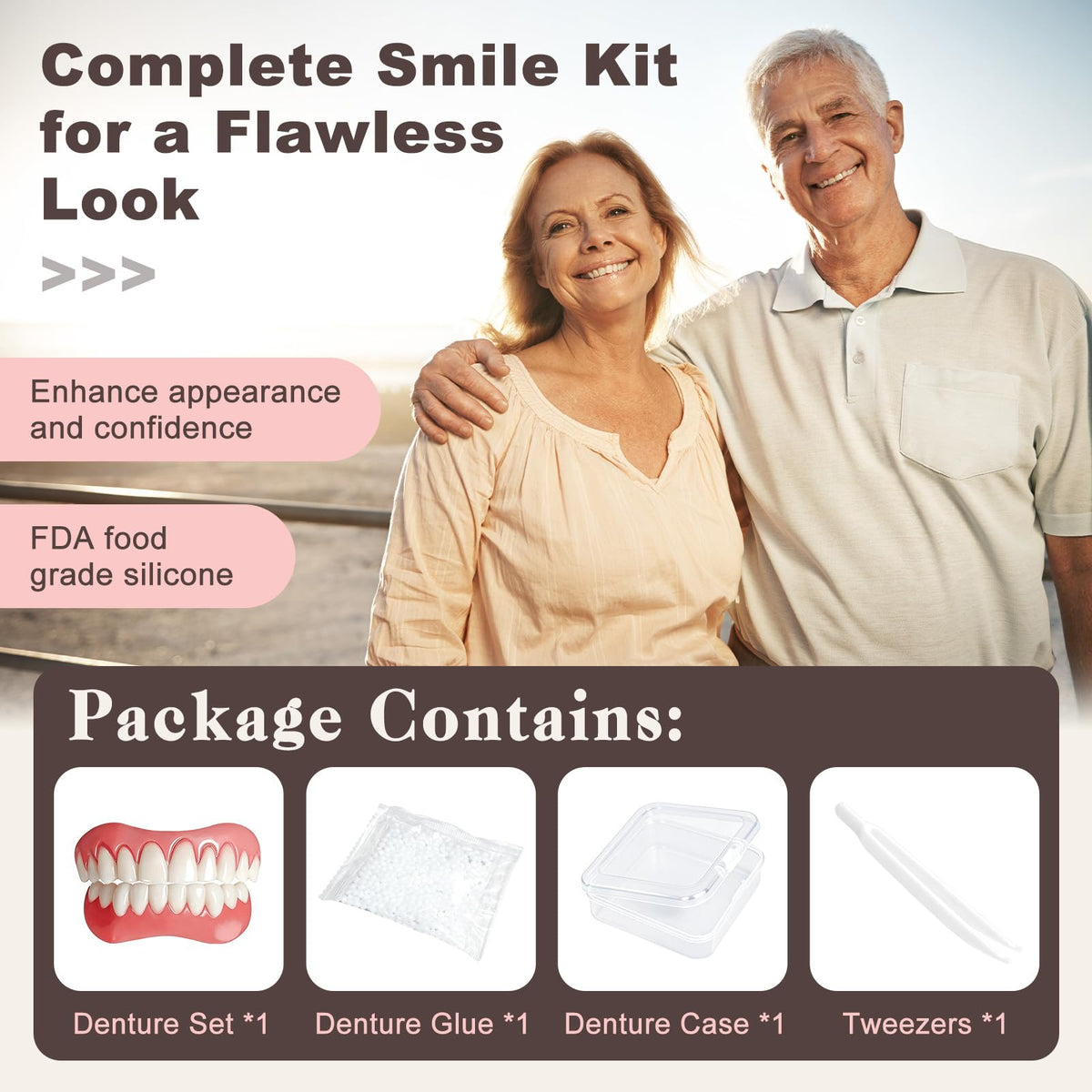 Moldable Silicone False Teeth Veneers Kit O453065
