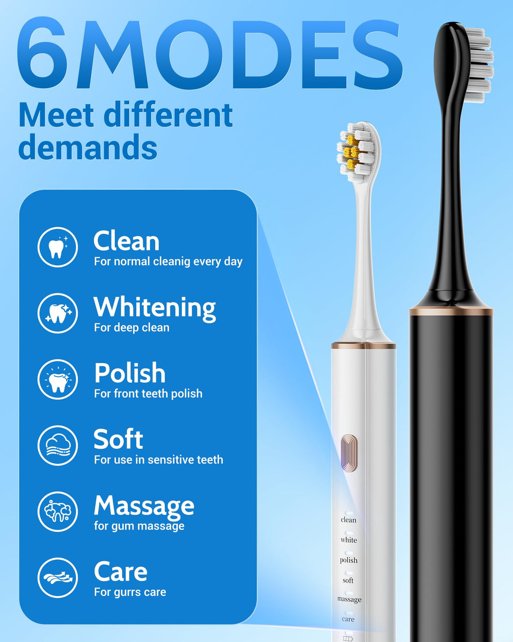 2 Pack Electric Toothbrush with 12 Replacement Heads L7269