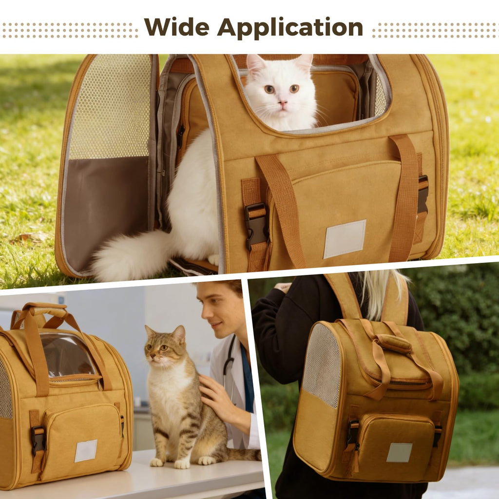 Expandable Pet Backpack Carrier with Ventilated Mesh Top D3230