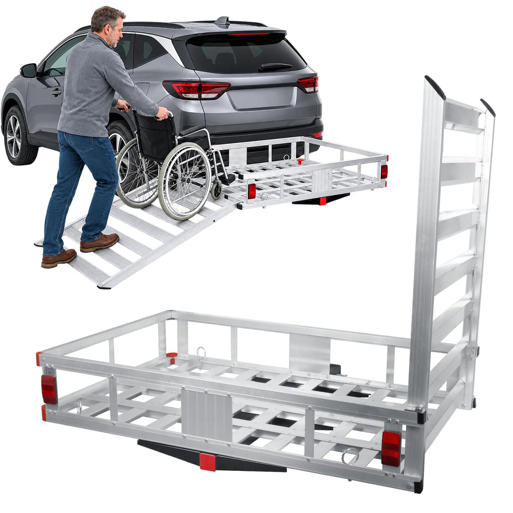 50 × 30 × 9in Aluminum Hitch Cargo Carrier V911311