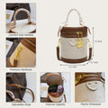 Crossbody Cylinder Bag Vegan Leather Z170