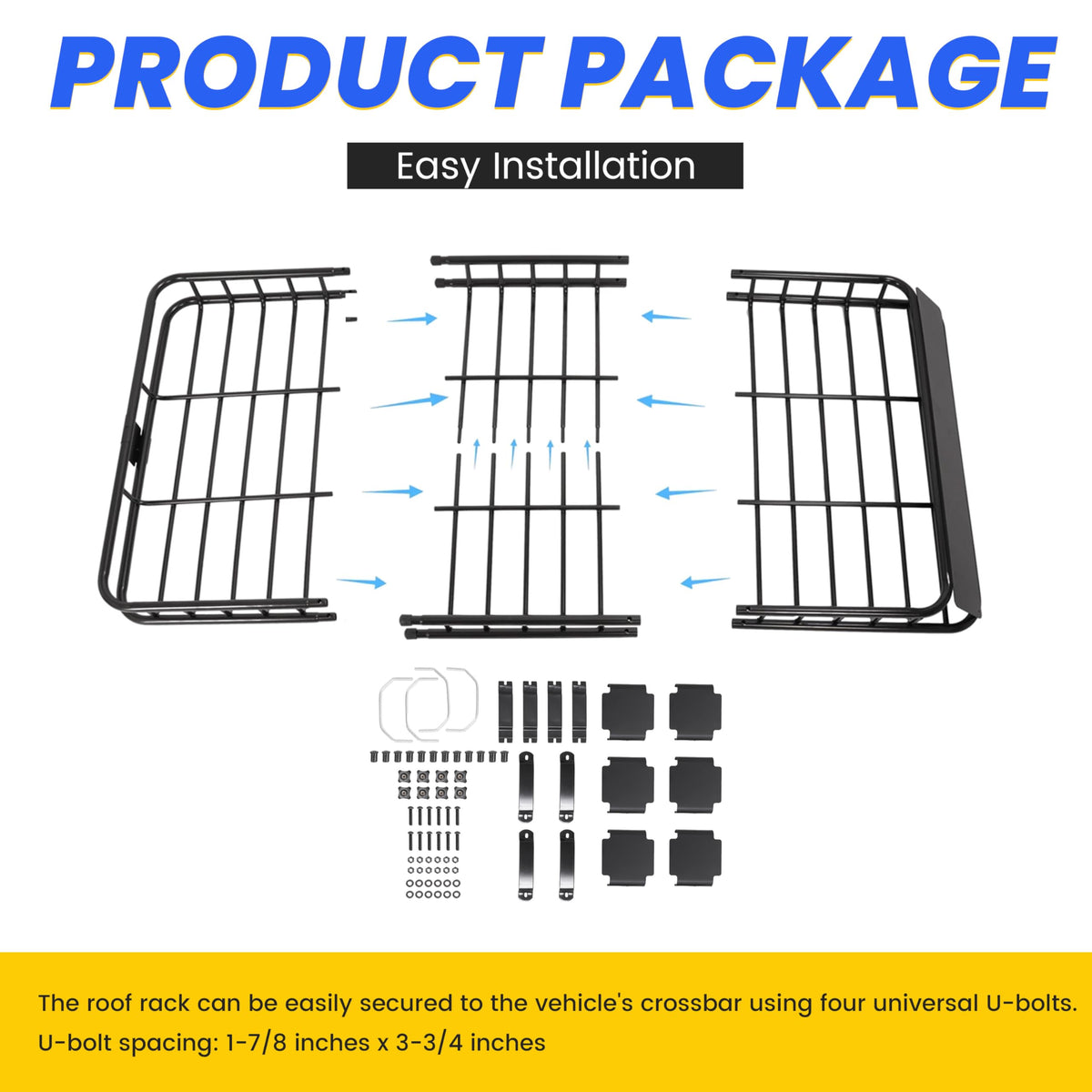 Adjustable Roof Rack Cargo Carrier S55393