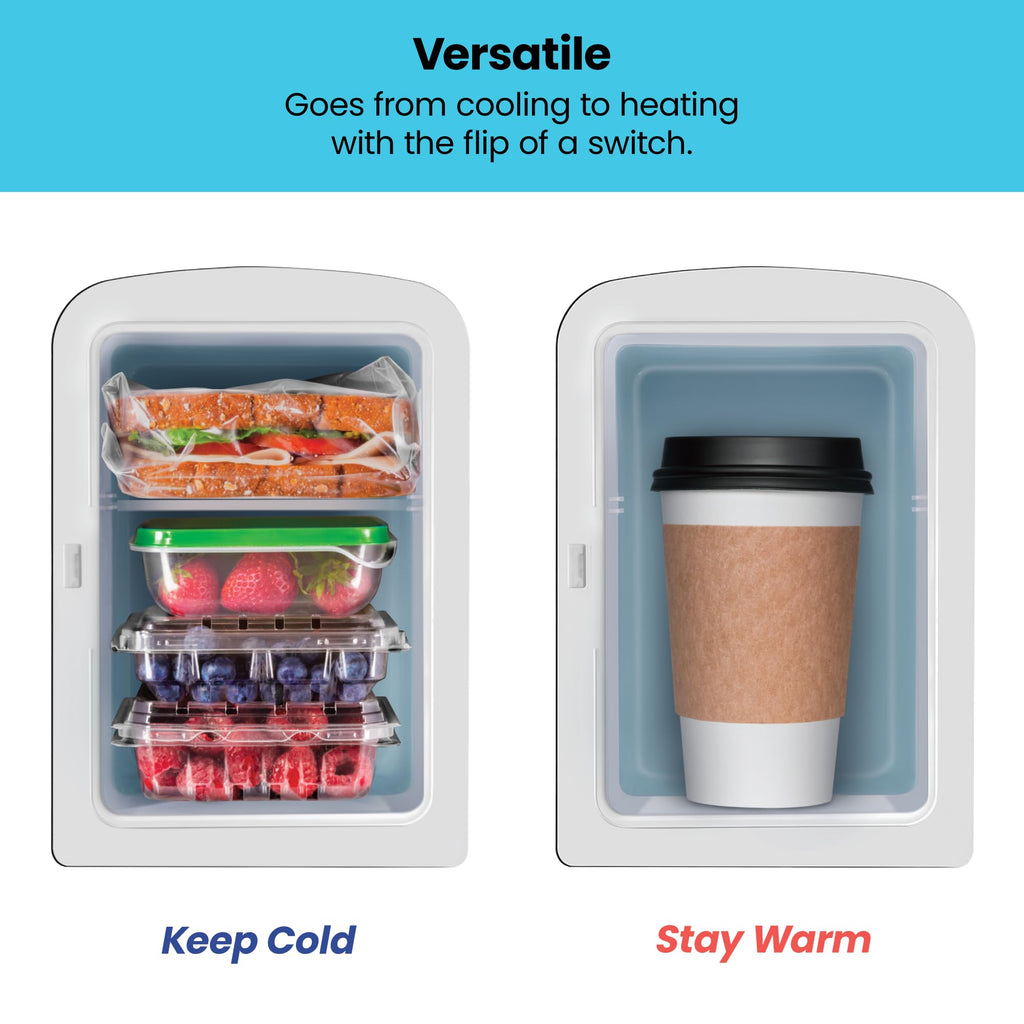 Portable 4 Liter Mini Fridge, Cools & Heats, Black A675