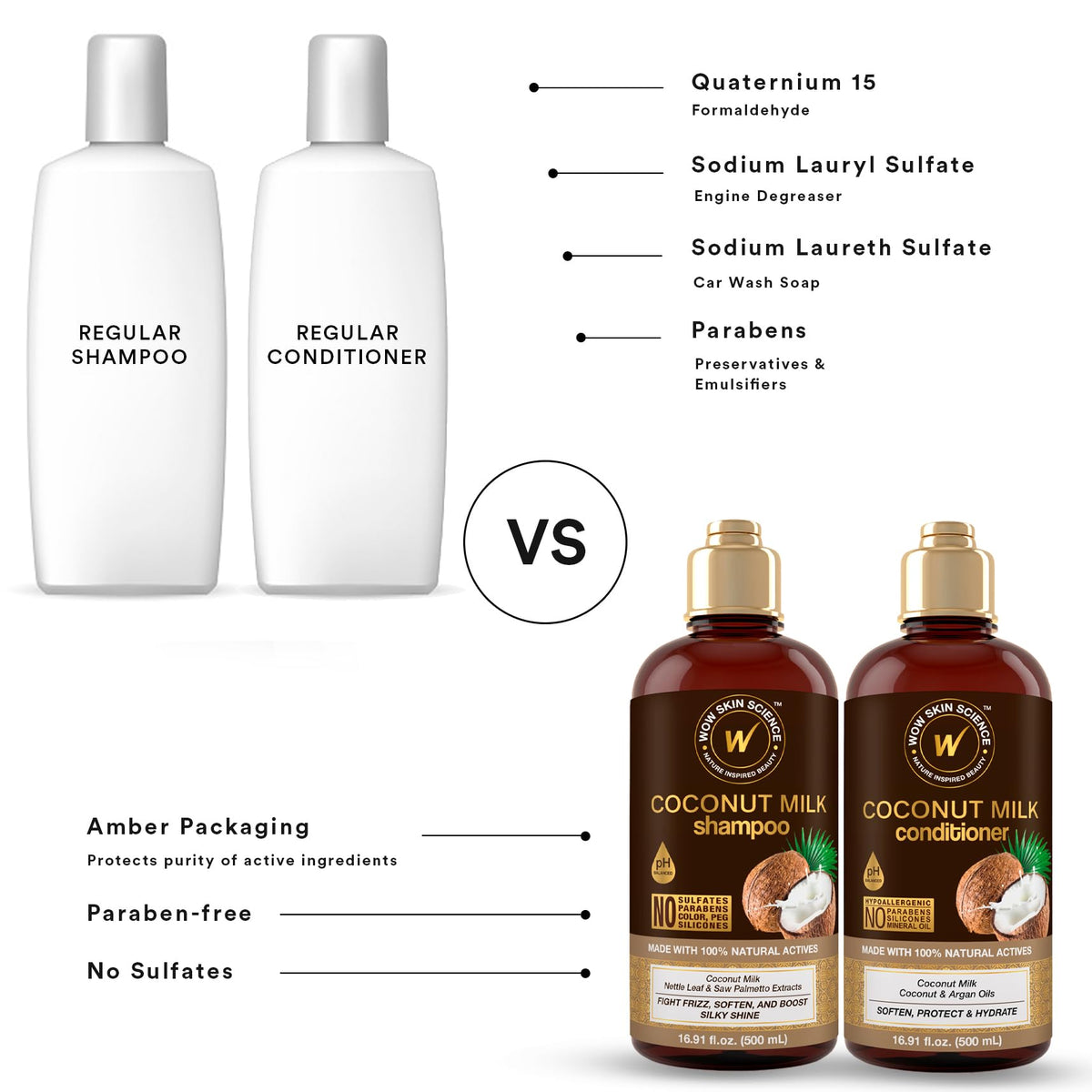 Coconut Milk Shampoo and Conditioner Set Paraben Sulfate Free G69547