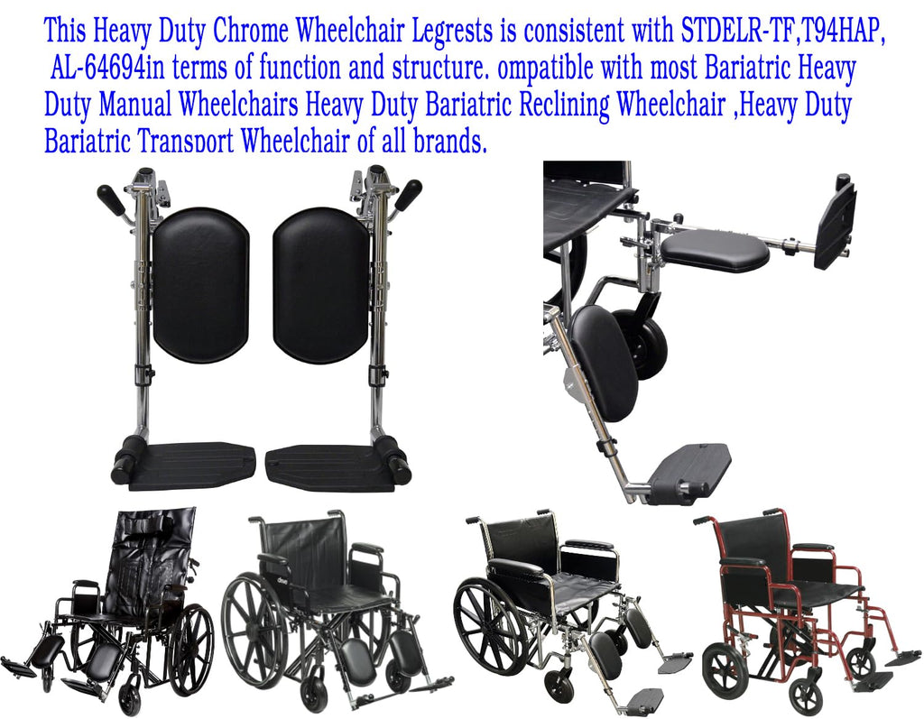 Heavy Duty Wheelchair with Elevating Legs and Aluminum Footplates X121