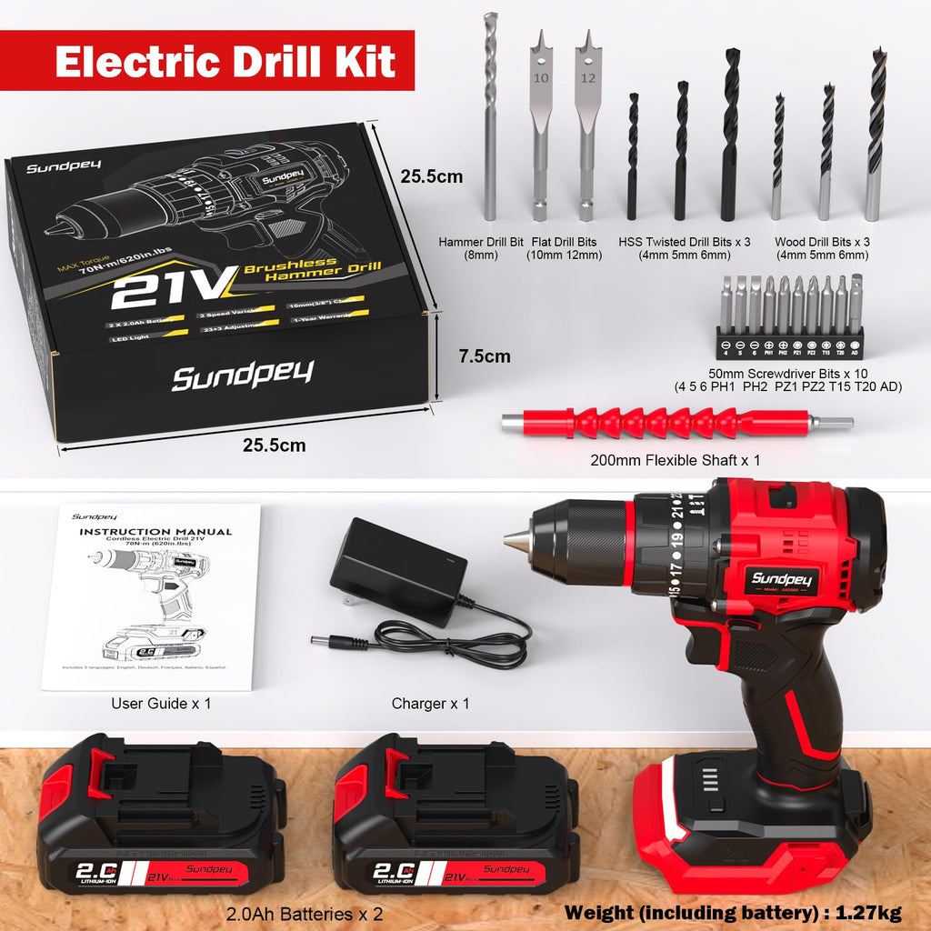 Brushless Cordless Drill Set L508