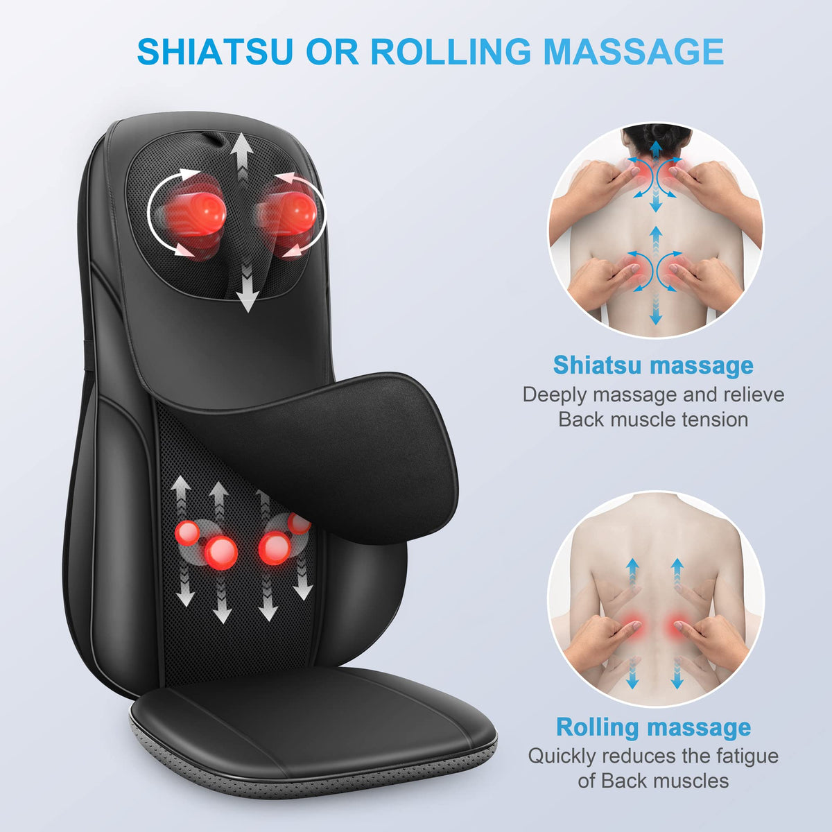 Shiatsu Neck Back Massager with Heat J6483