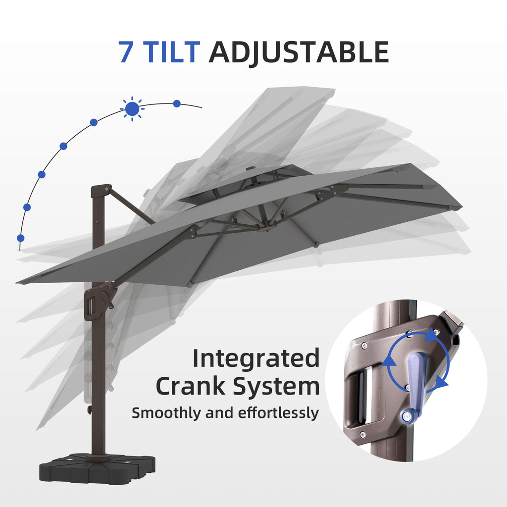 Cantilever Outdoor Patio Umbrella with Base B56112