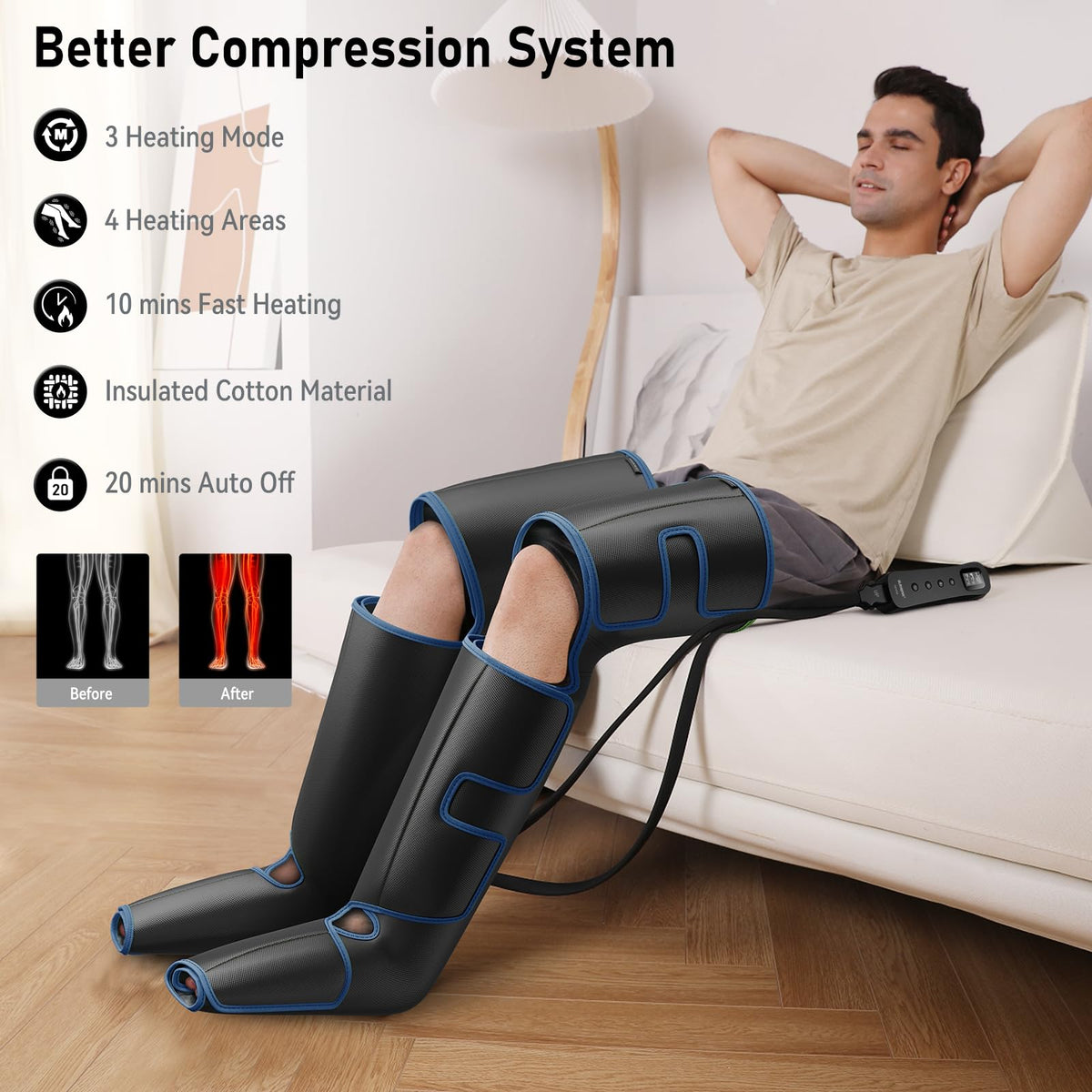 Leg Massager with Heat and Compression E81084