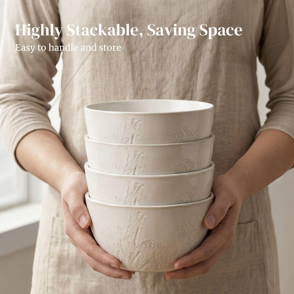 32 OZ Ceramic Soup Bowls Set of 4 K833096