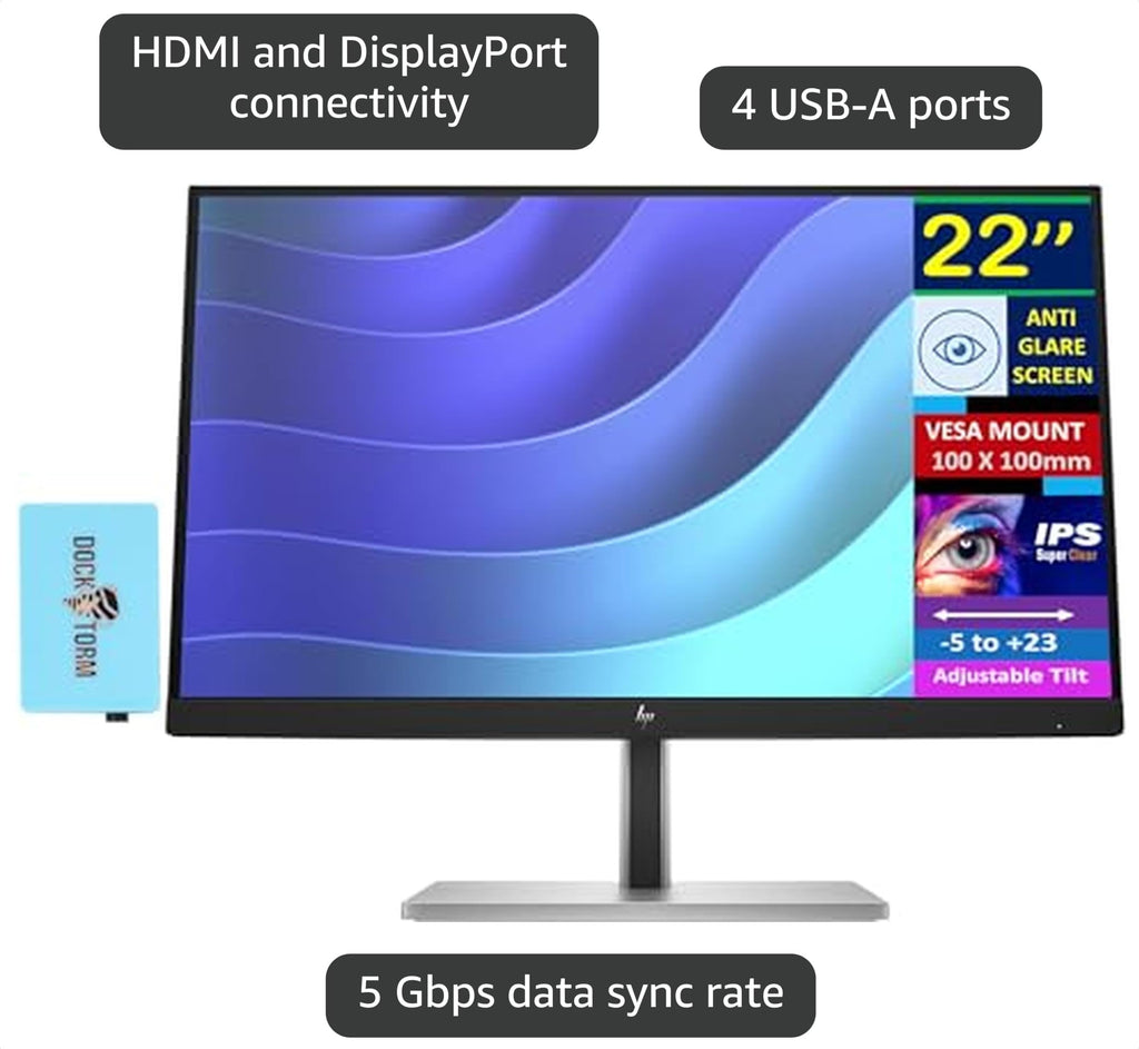 22" FHD VA Monitor with 5ms, Anti Glare, VESA Mount, HDMI, Black M293093