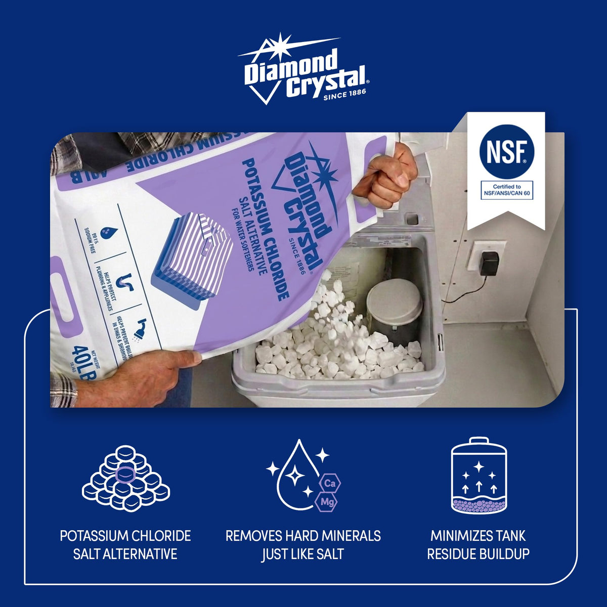 Potassium Chloride Salt Alternative 3 Pack 40 Pounds J56940