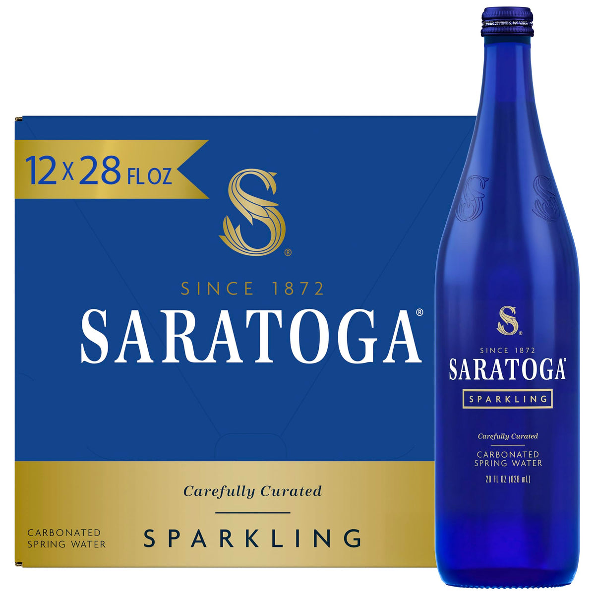 Sparkling Water 12-Pack 28 Fl Oz Glass Bottles M83799