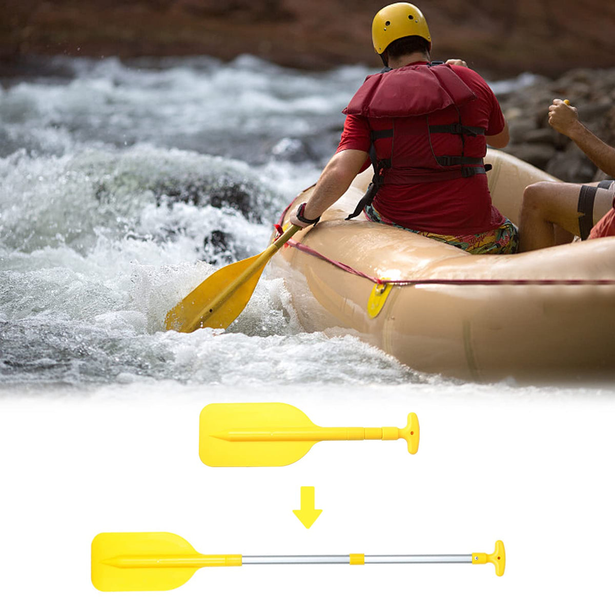 Adjustable Aluminum Alloy Telescopic Kayak Paddle A3834