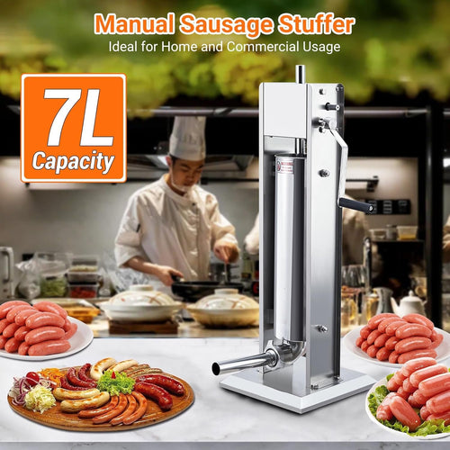 15L Sausage Stuffer with 5 Stainless Steel Tubes R842