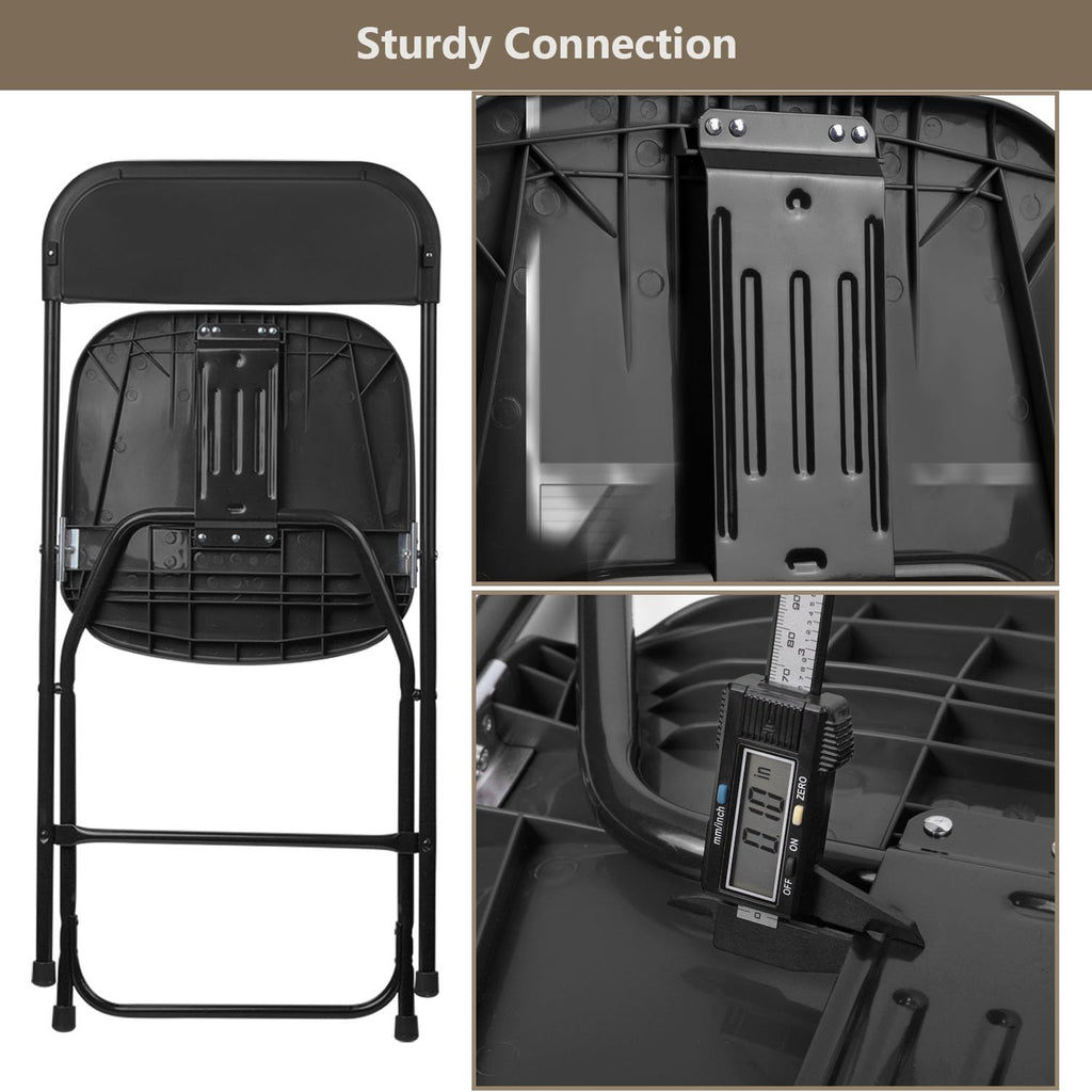 Portable Heavy Duty Folding Chairs 10 Pack Black K58553