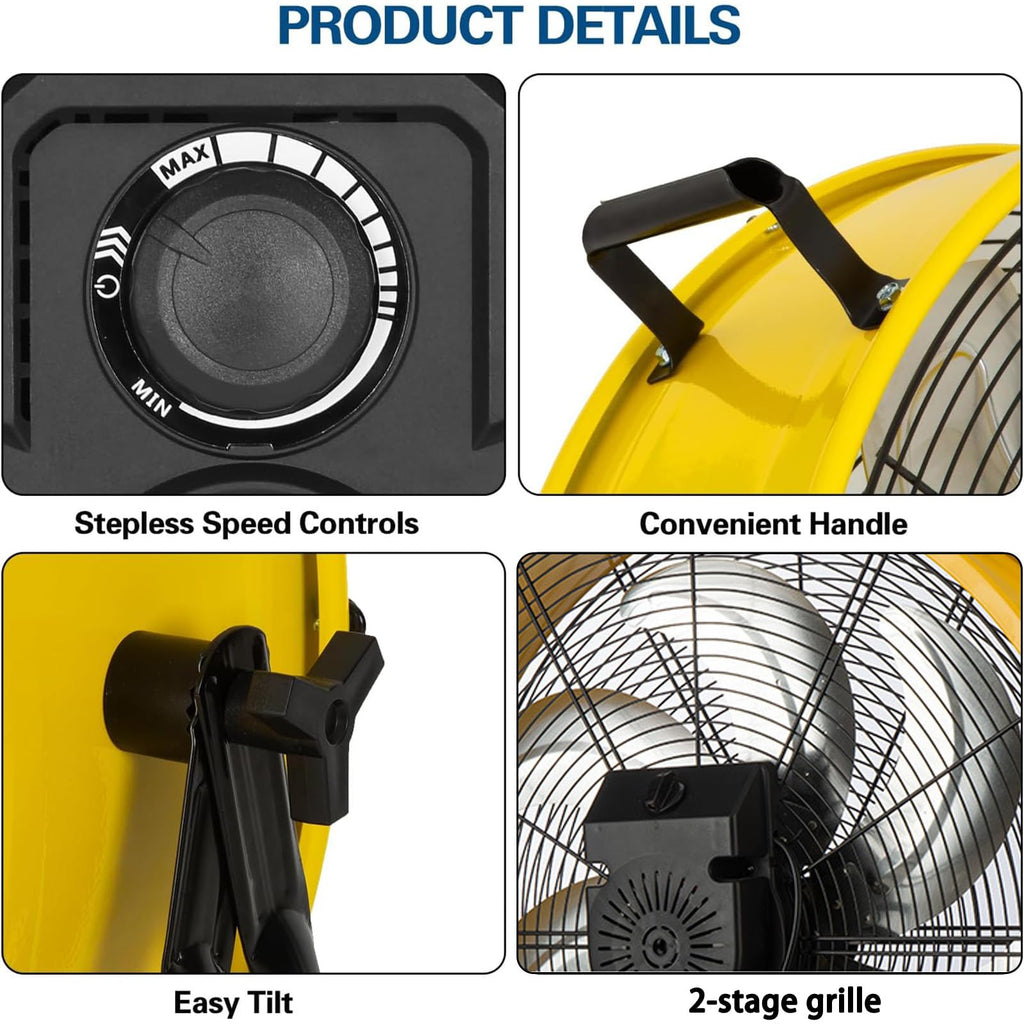 20 Inch 3 Speed Heavy Duty Metal Drum Fan Z69941