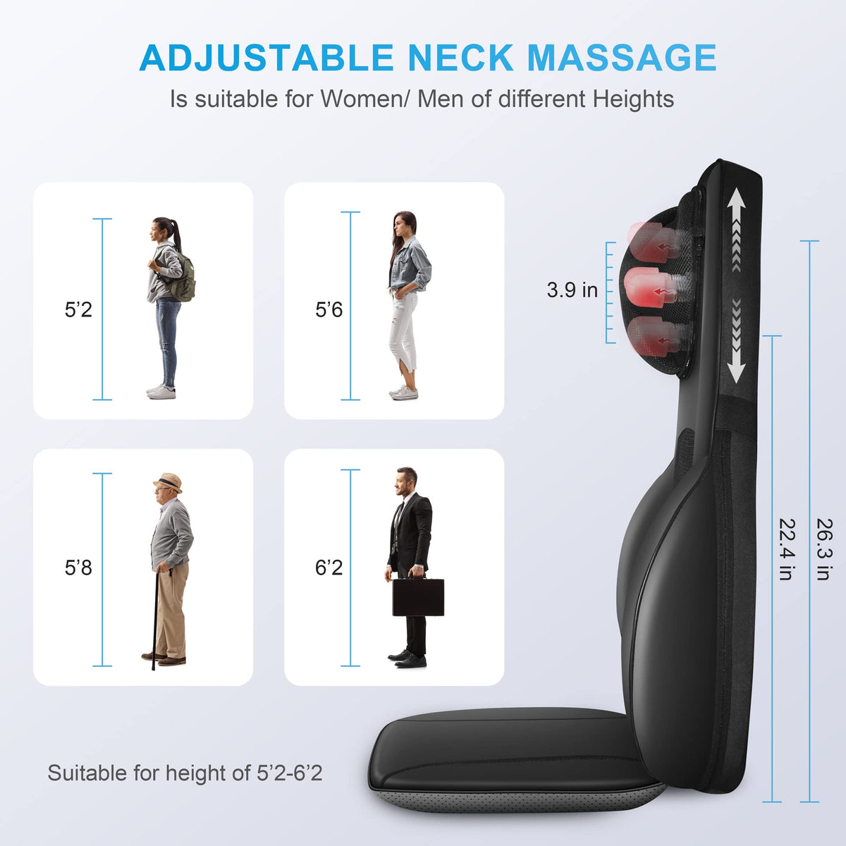 Shiatsu Neck Back Massager with Heat J6483