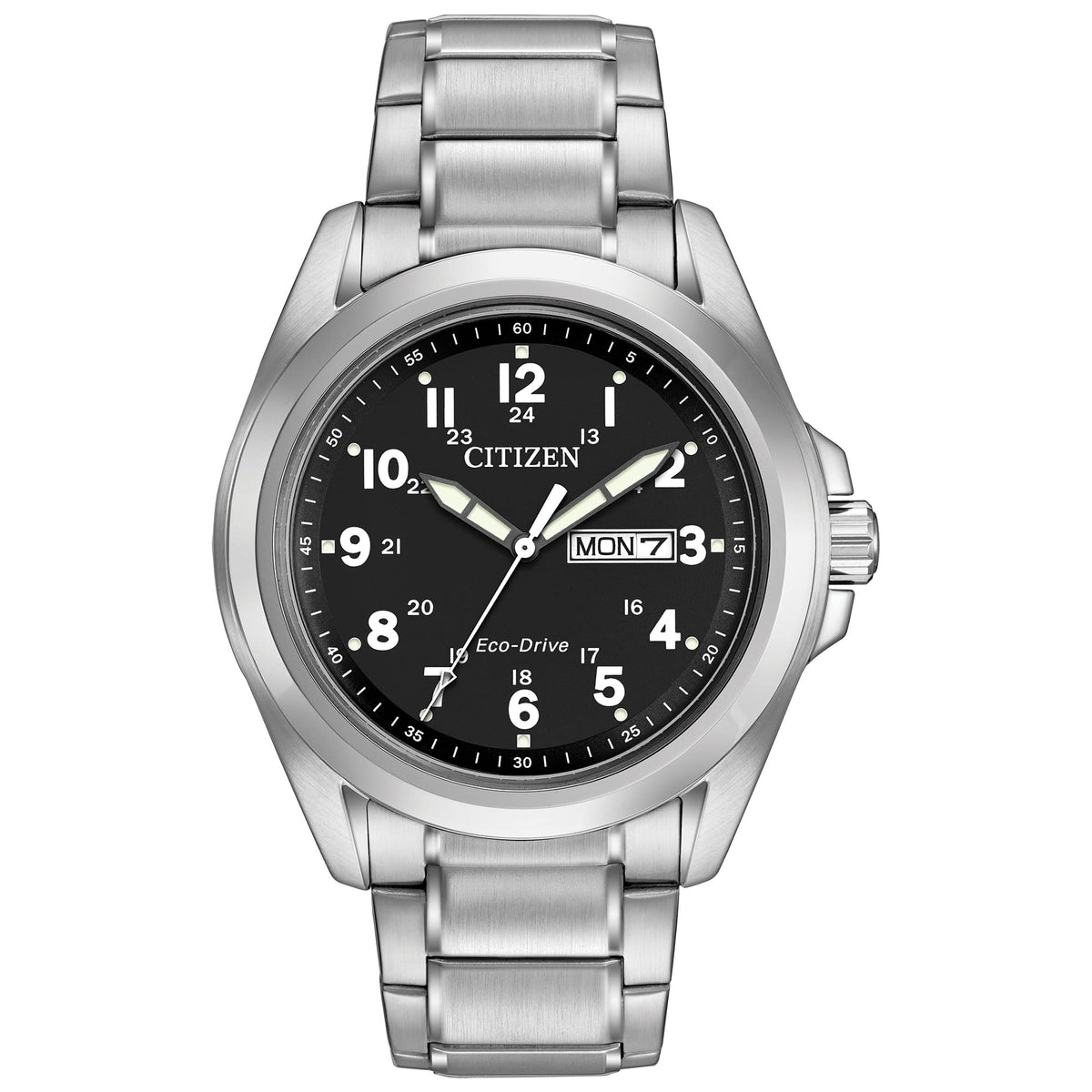 Stainless Steel Black Dial 43mm Field Watch W97232