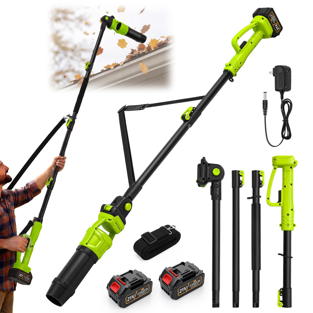 Cordless Leaf Blower with 2 Batteries 21V, 580CFM/180MPH R712