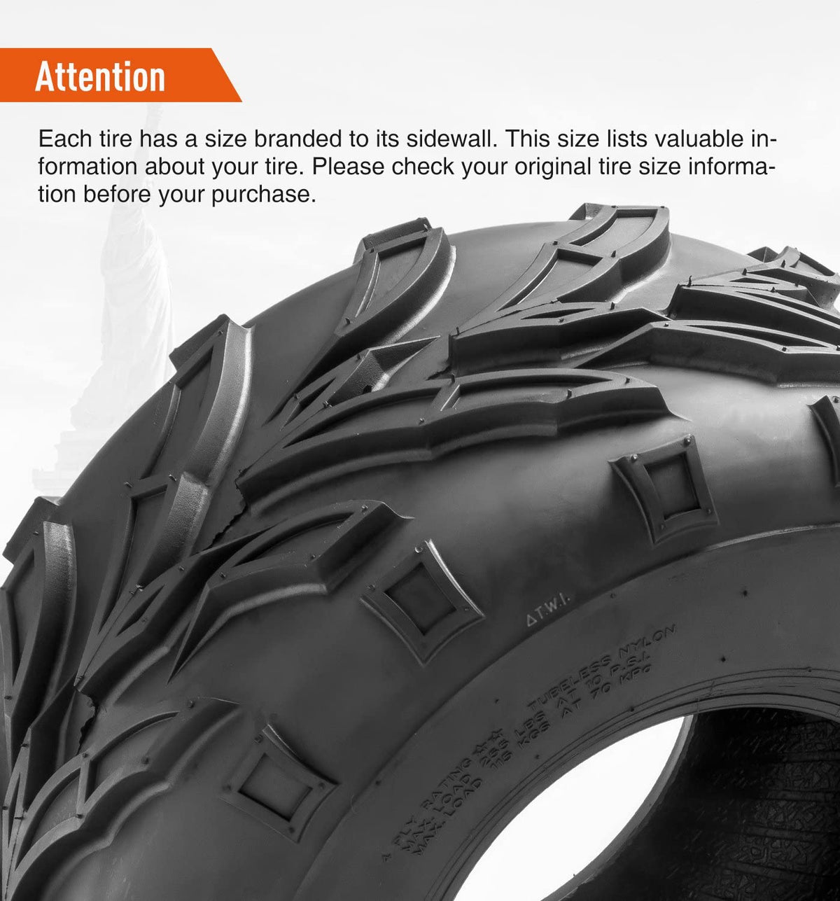 19x7-8 Tubeless ATV Tire C762032