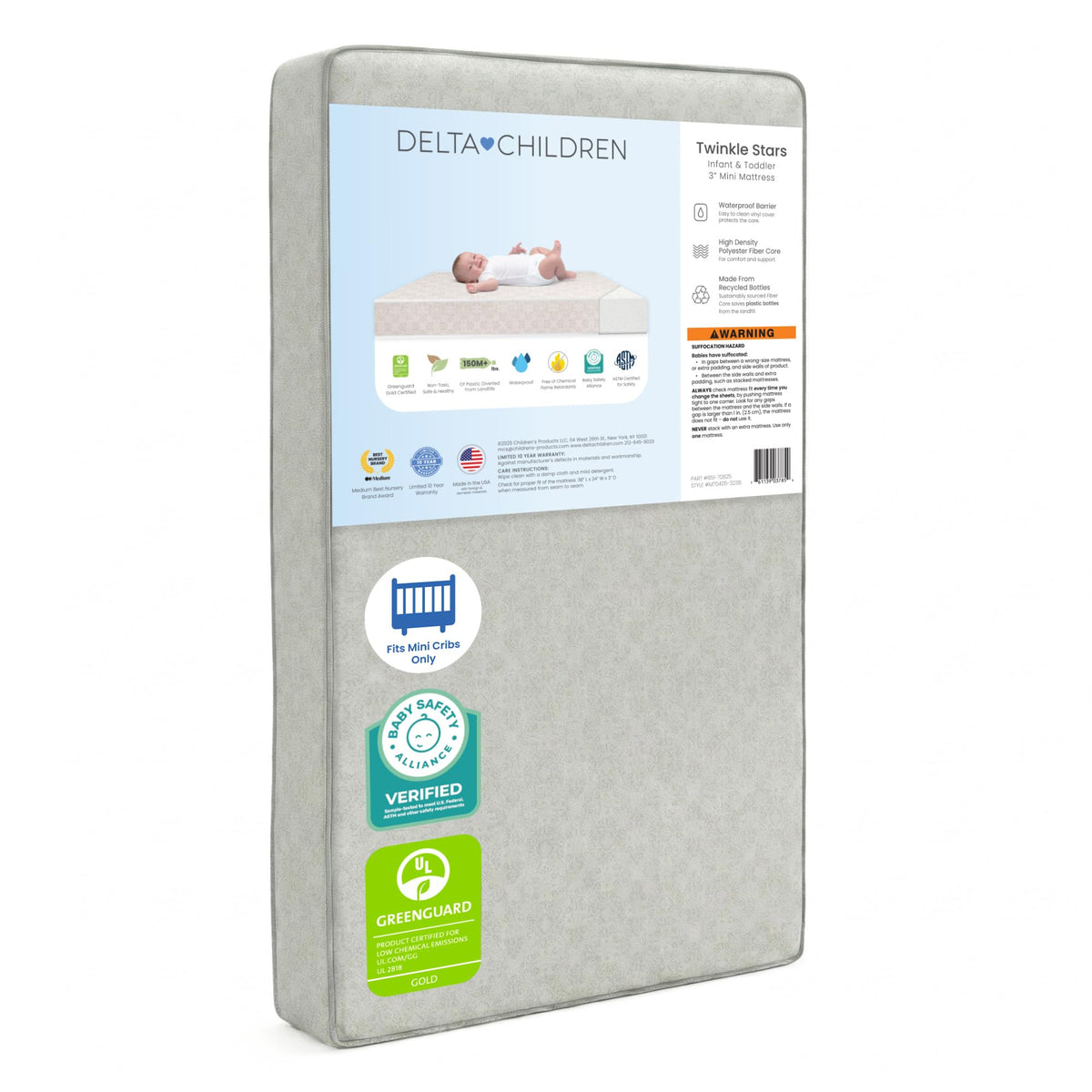 3-Inch Mini Portable Crib Mattress P49272