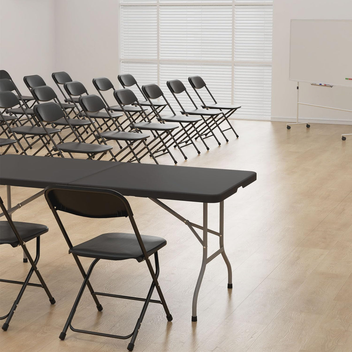 Portable Heavy Duty Folding Chairs 10 Pack Black K58553
