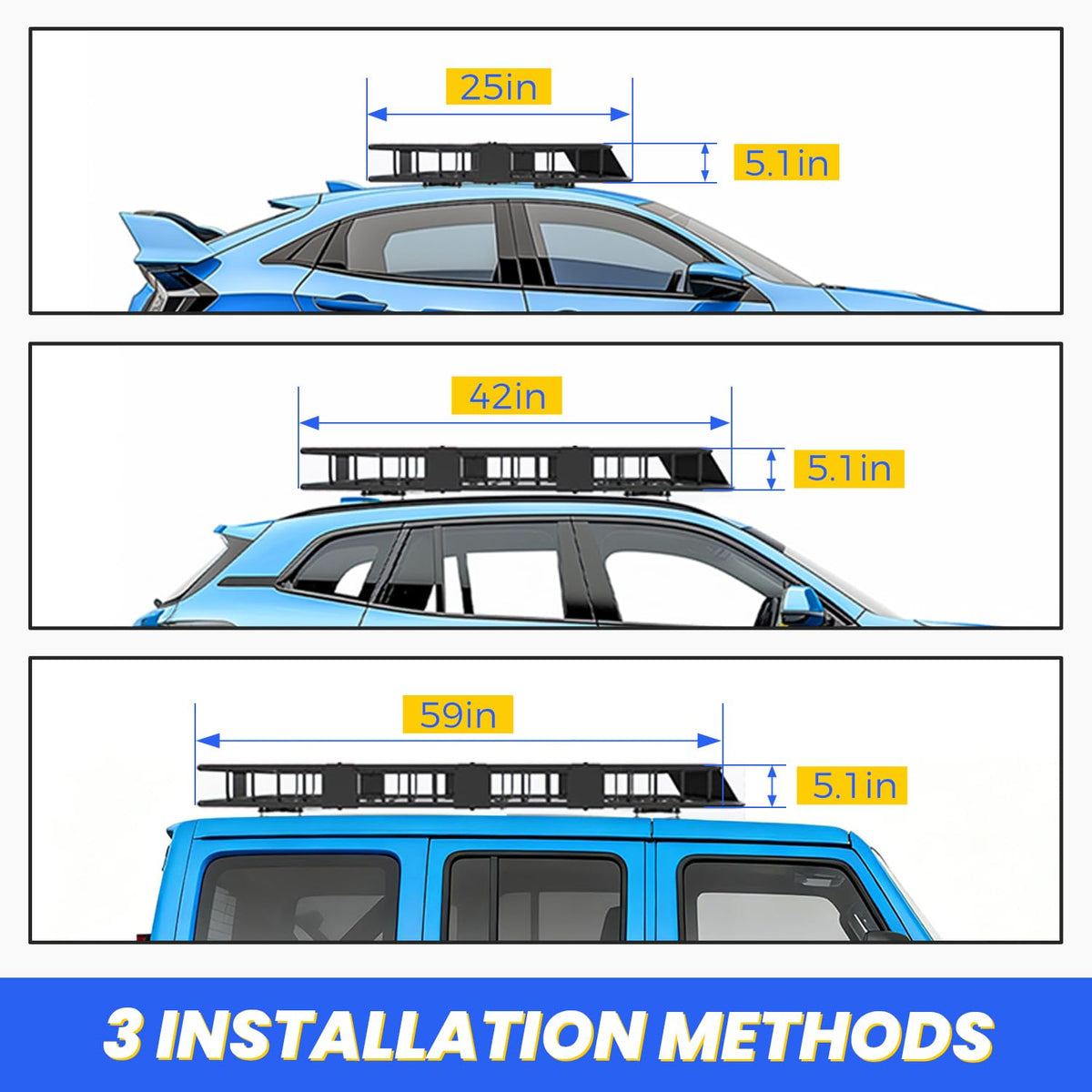 Adjustable Roof Rack Cargo Carrier S55393