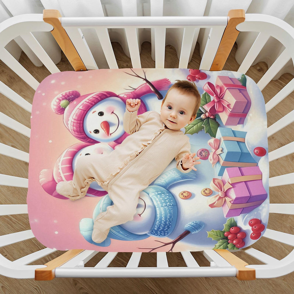 Christmas Snowmen Crib Sheet 52" x 28" O485744