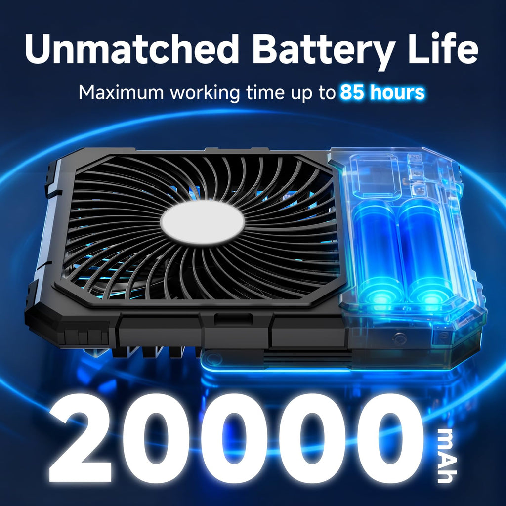 20000mAh Rechargeable Battery Powered Fan with LED Light H121