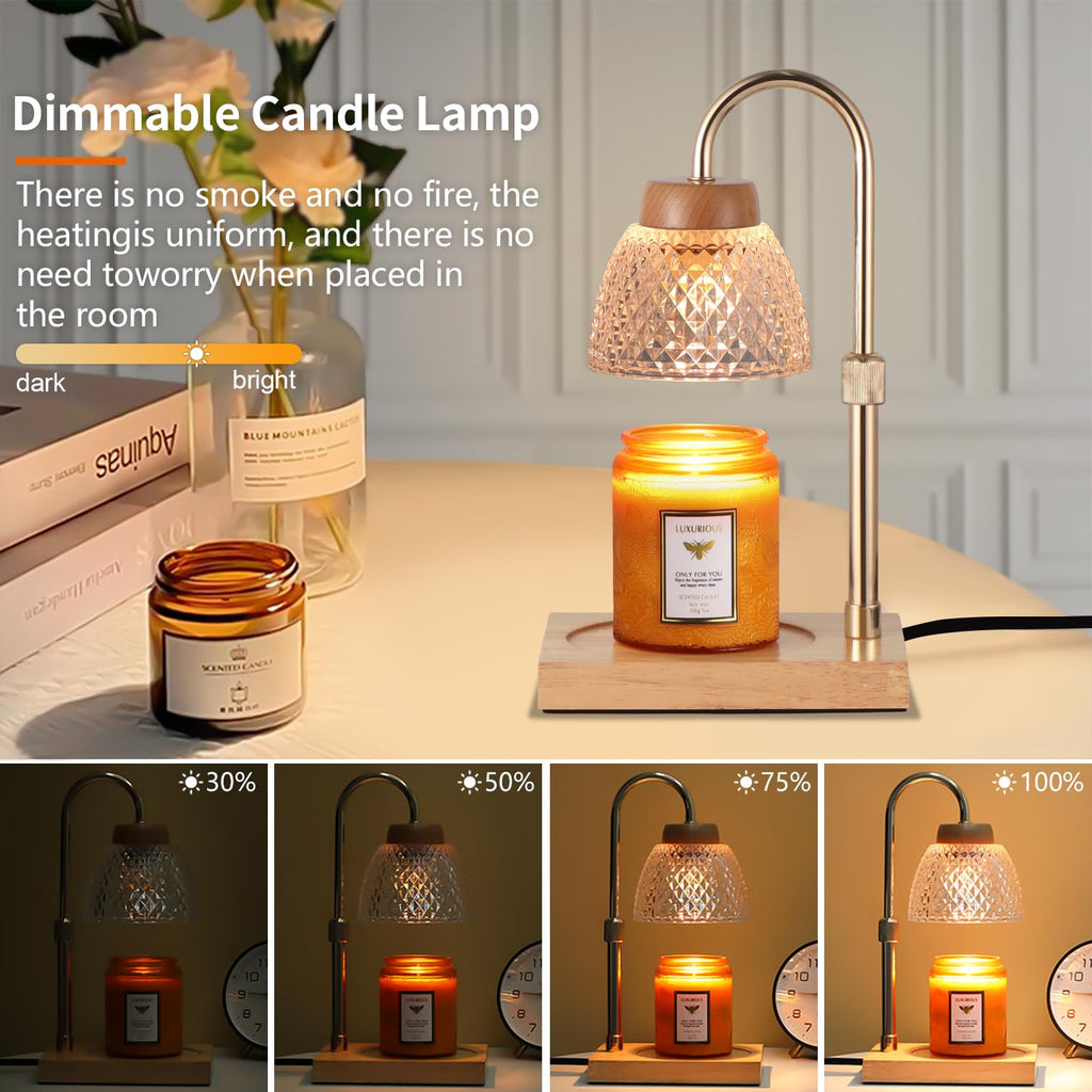 Dimmable Candle Warmer Lamp with Timer Adjustable Height M205865