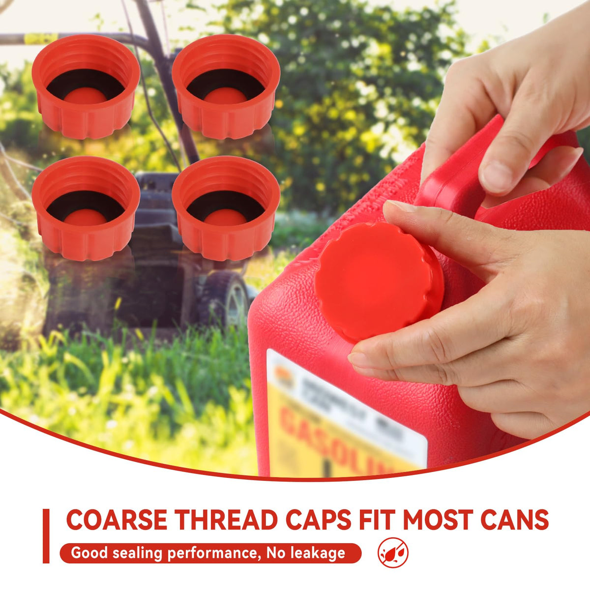 4 Pack 5 Gallon Gas Can Replacement Caps M113