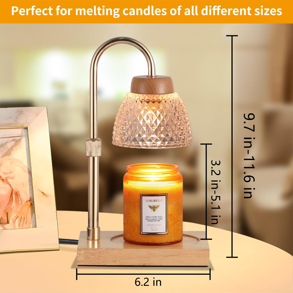 Dimmable Candle Warmer Lamp with Timer Adjustable Height M205865