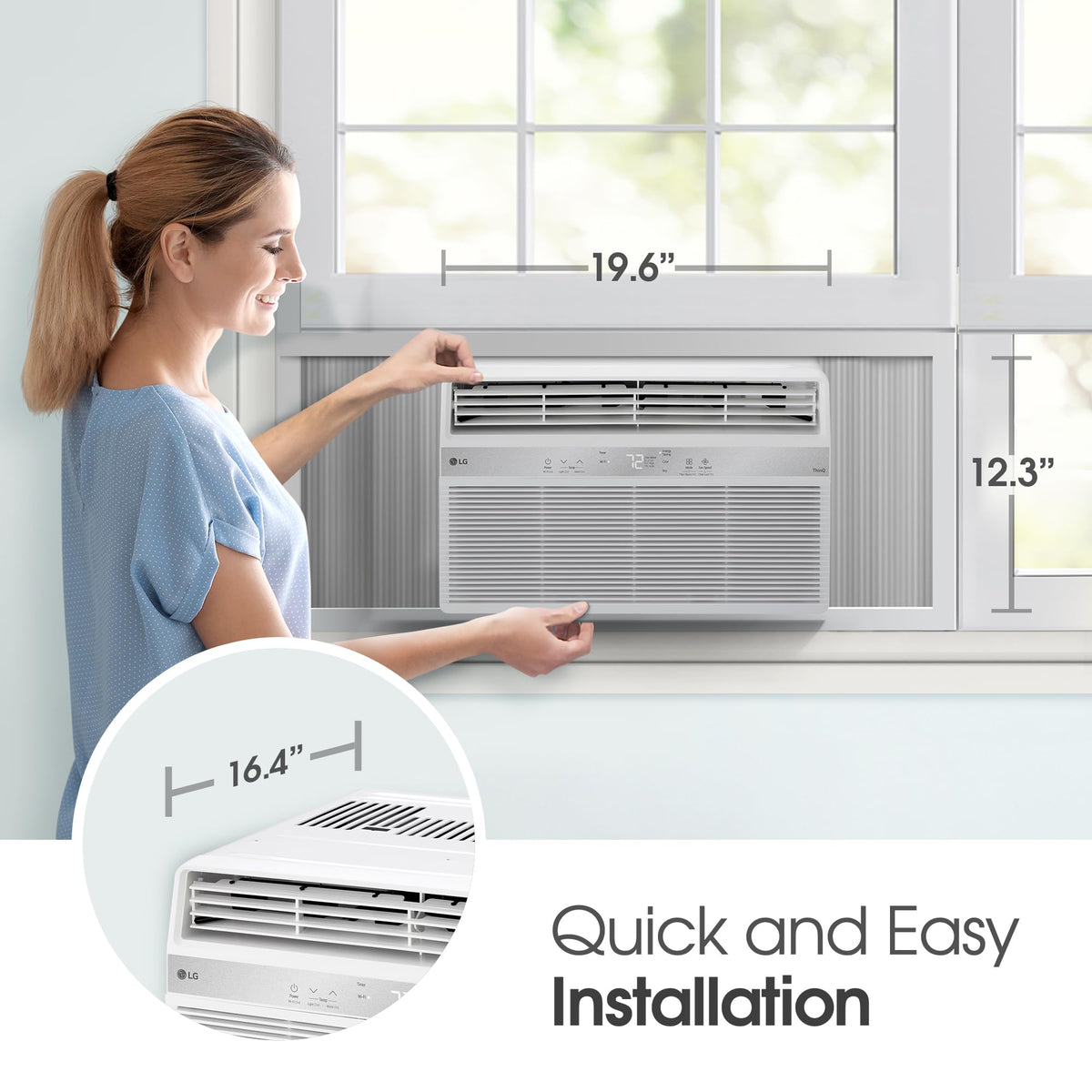8000 BTU White Window Air Conditioner U547896
