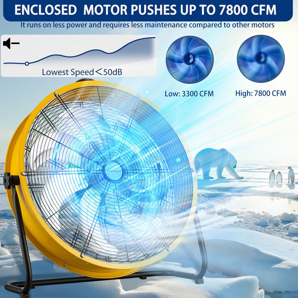 20 Inch 3 Speed Heavy Duty Metal Drum Fan Z69941