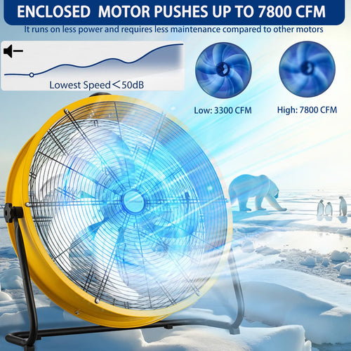 20 Inch 3 Speed Heavy Duty Metal Drum Fan Z69941