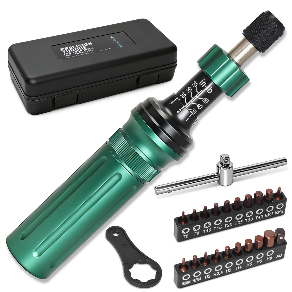 10-70 in-lb 1/4" Drive 24 PCS Torque Screwdriver Set E1380