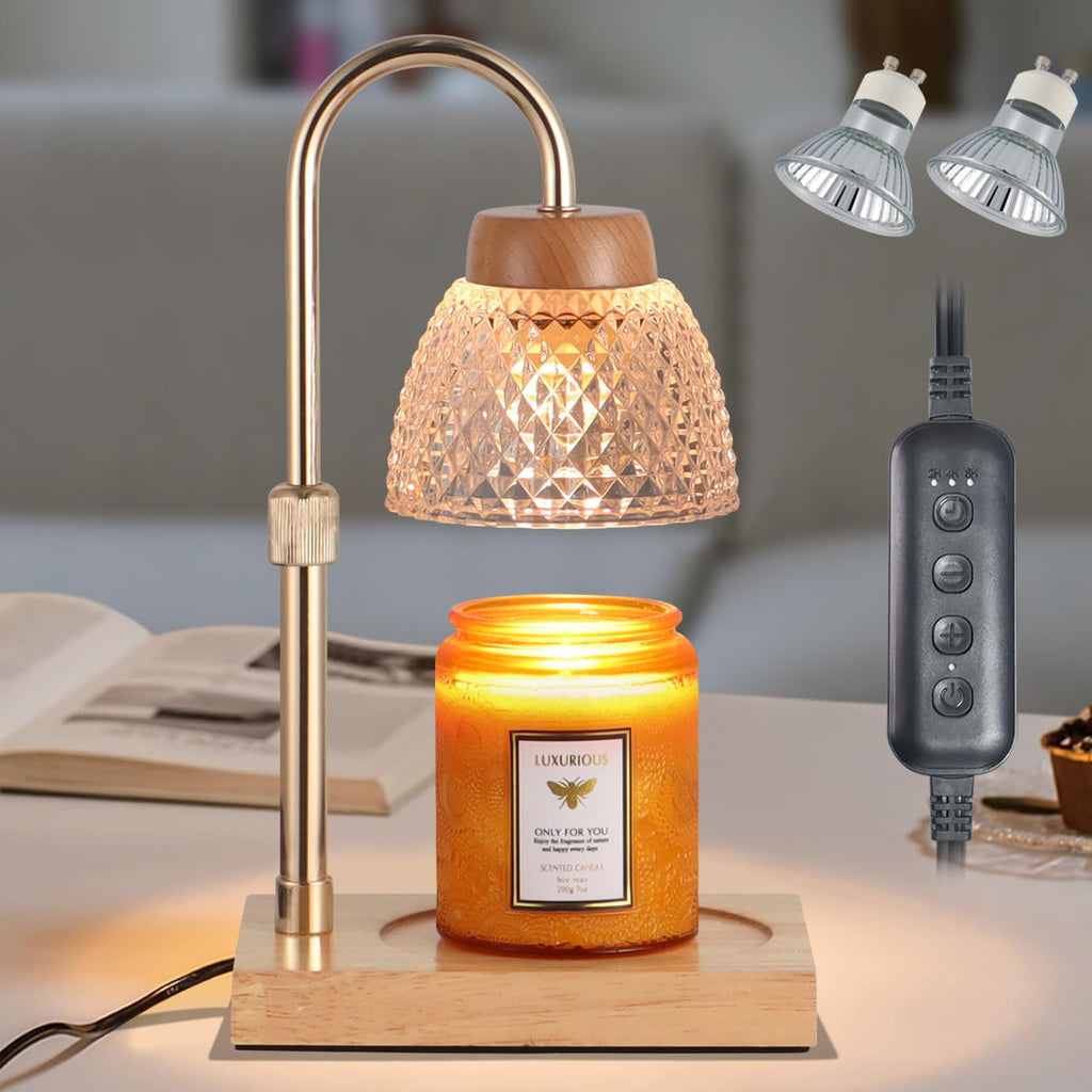 Dimmable Candle Warmer Lamp with Timer Adjustable Height M205865