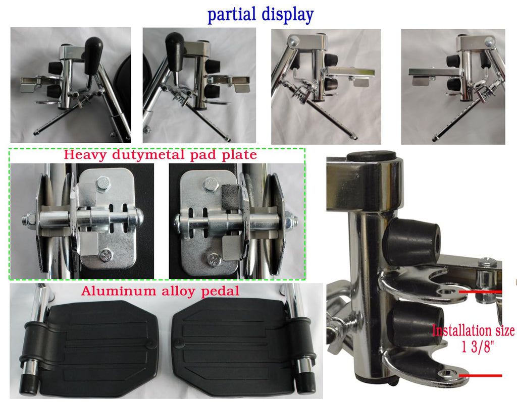 Heavy Duty Wheelchair with Elevating Legs and Aluminum Footplates X121