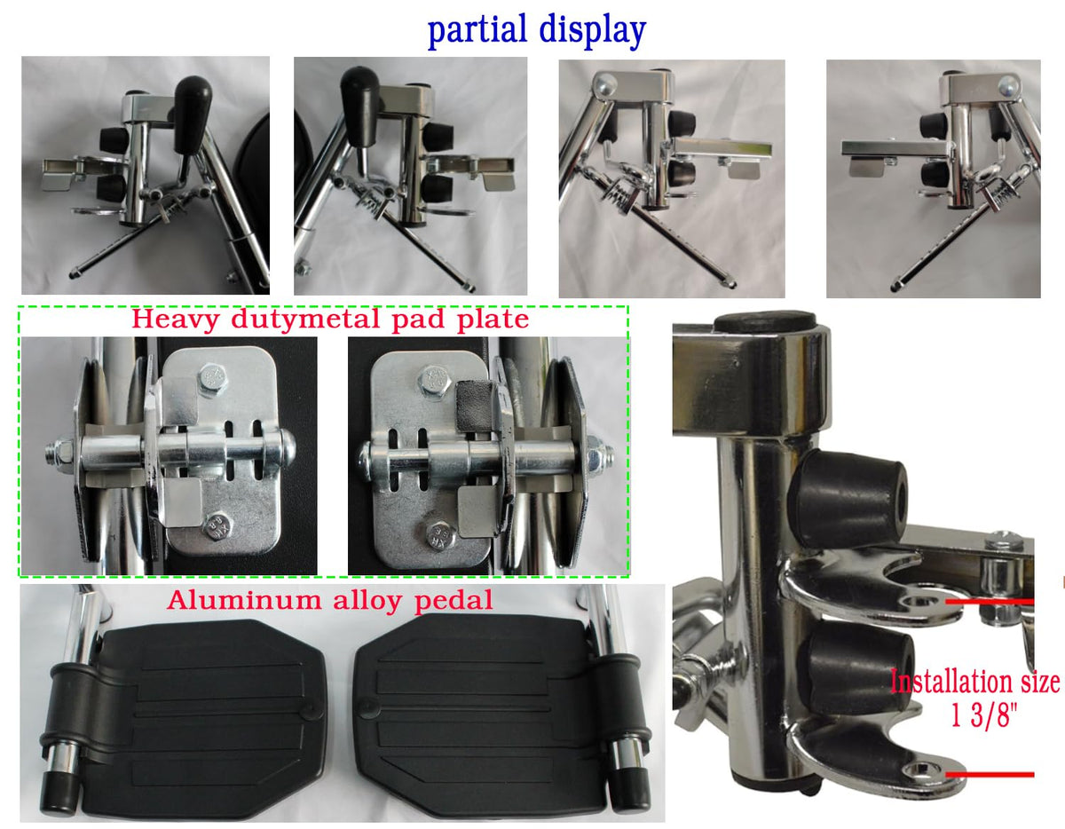 Heavy Duty Wheelchair with Elevating Legs and Aluminum Footplates X121
