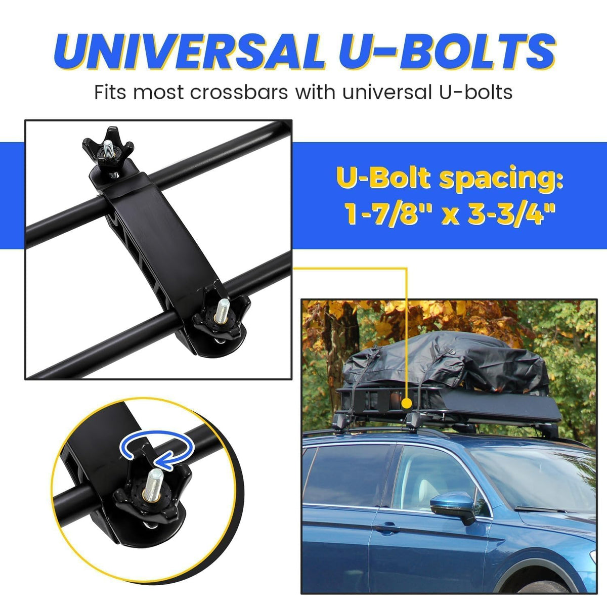 Adjustable Roof Rack Cargo Carrier S55393