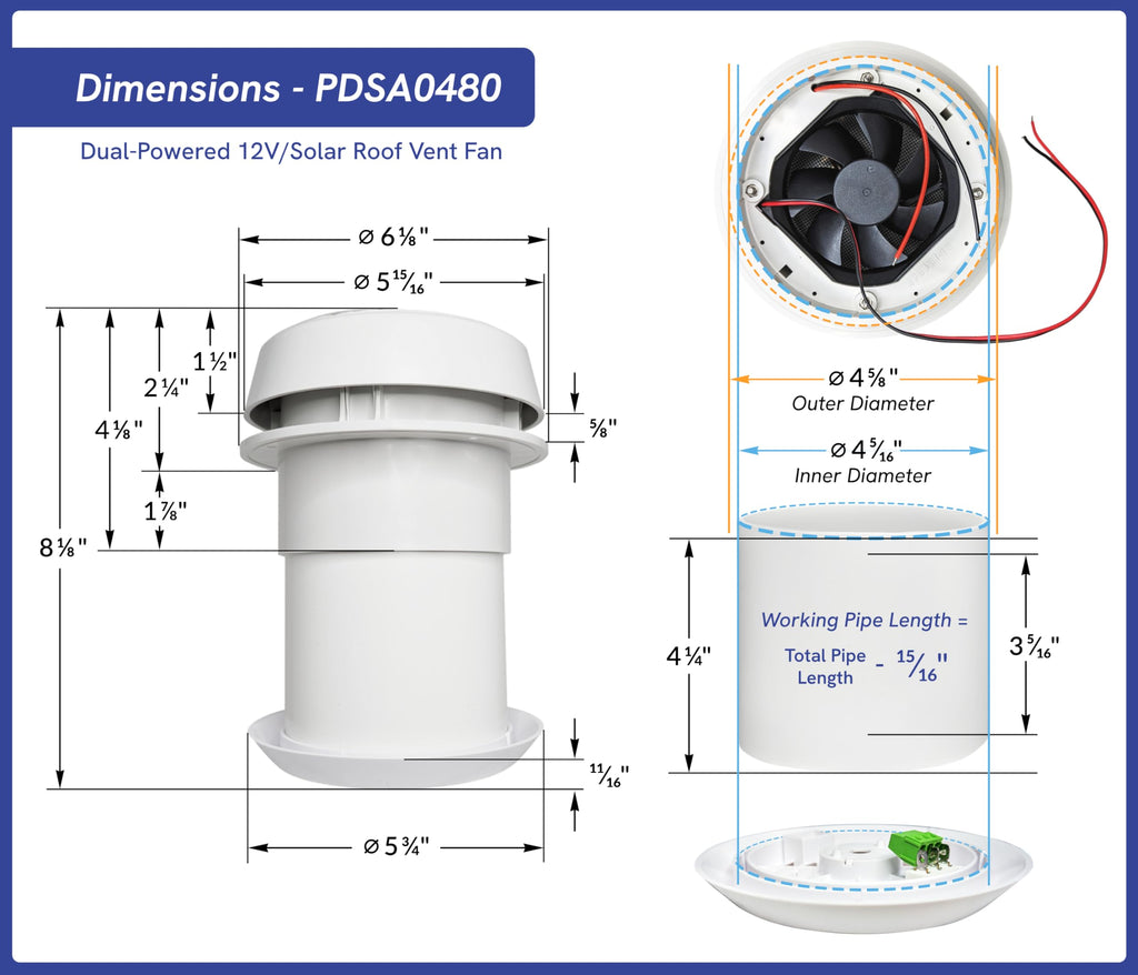 Solar Roof Vent Fan Q4276