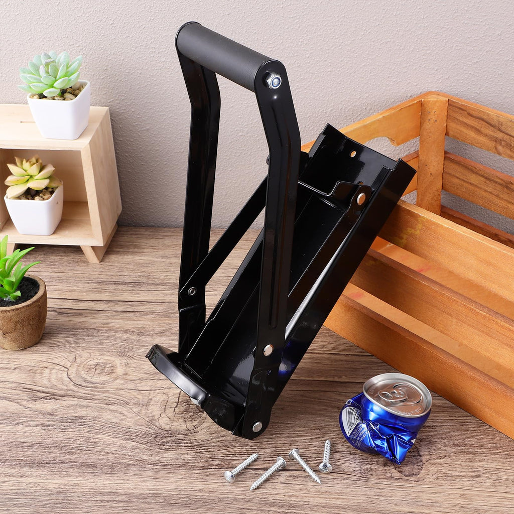 Heavy Duty Wall Mounted Stainless Steel Can Crusher with Built-in Bottle Opener N289281
