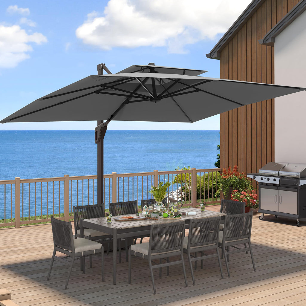 Cantilever Outdoor Patio Umbrella with Base B56112