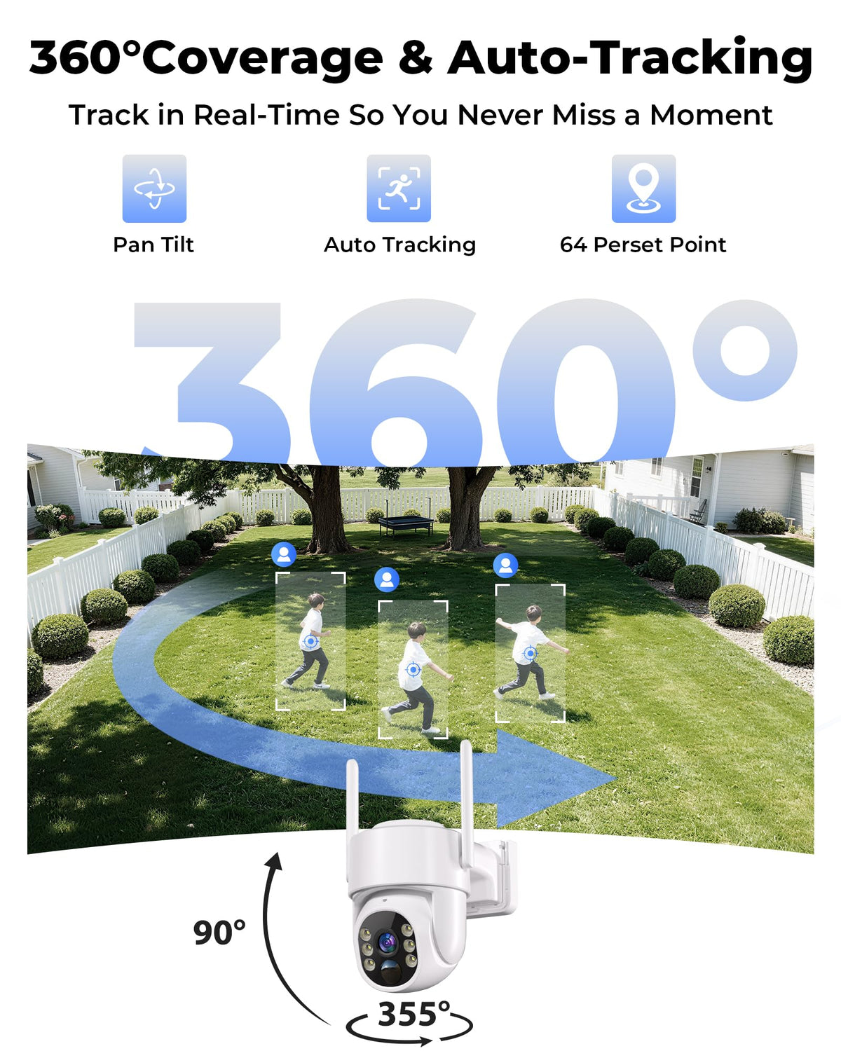 4MP Solar Powered Wireless Security Camera System with Color Night Vision L3556