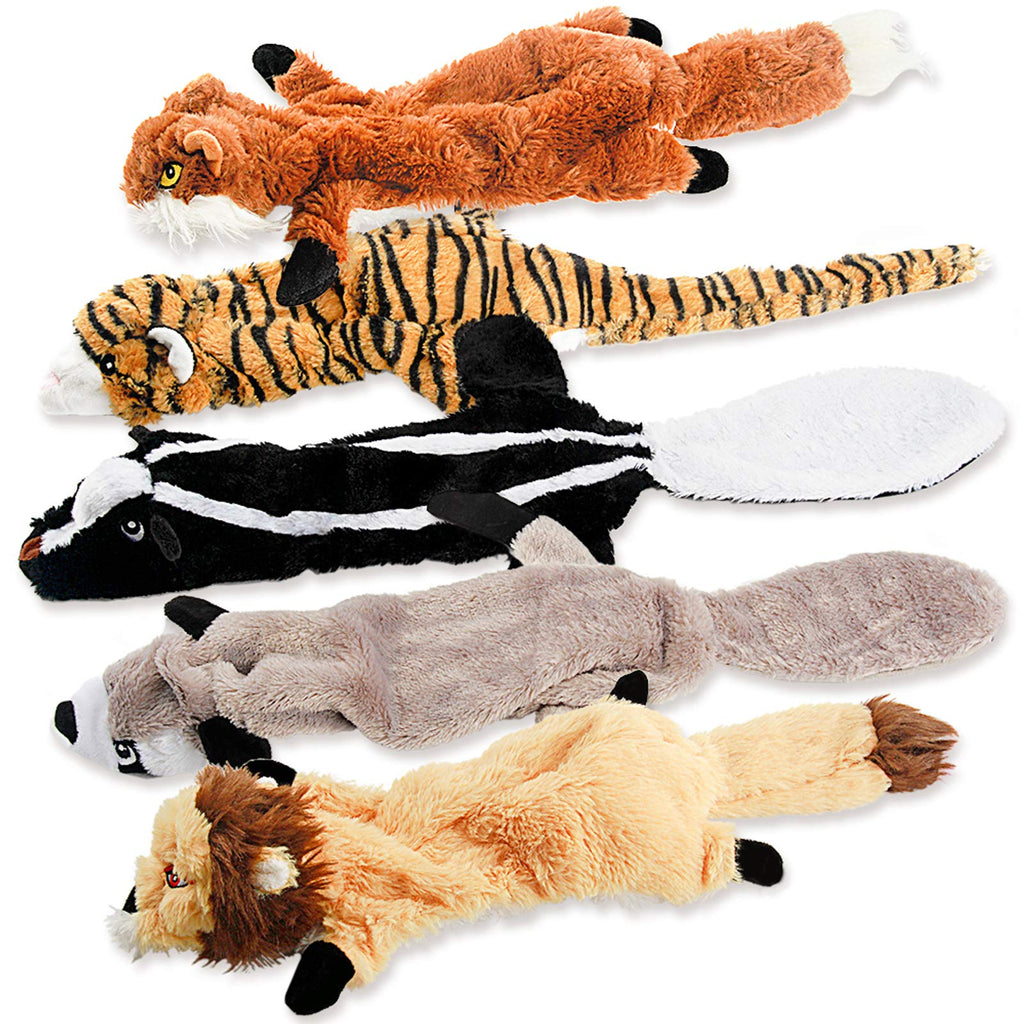Dog Squeaky Chew Toys No Stuffing Soft Plush O6577