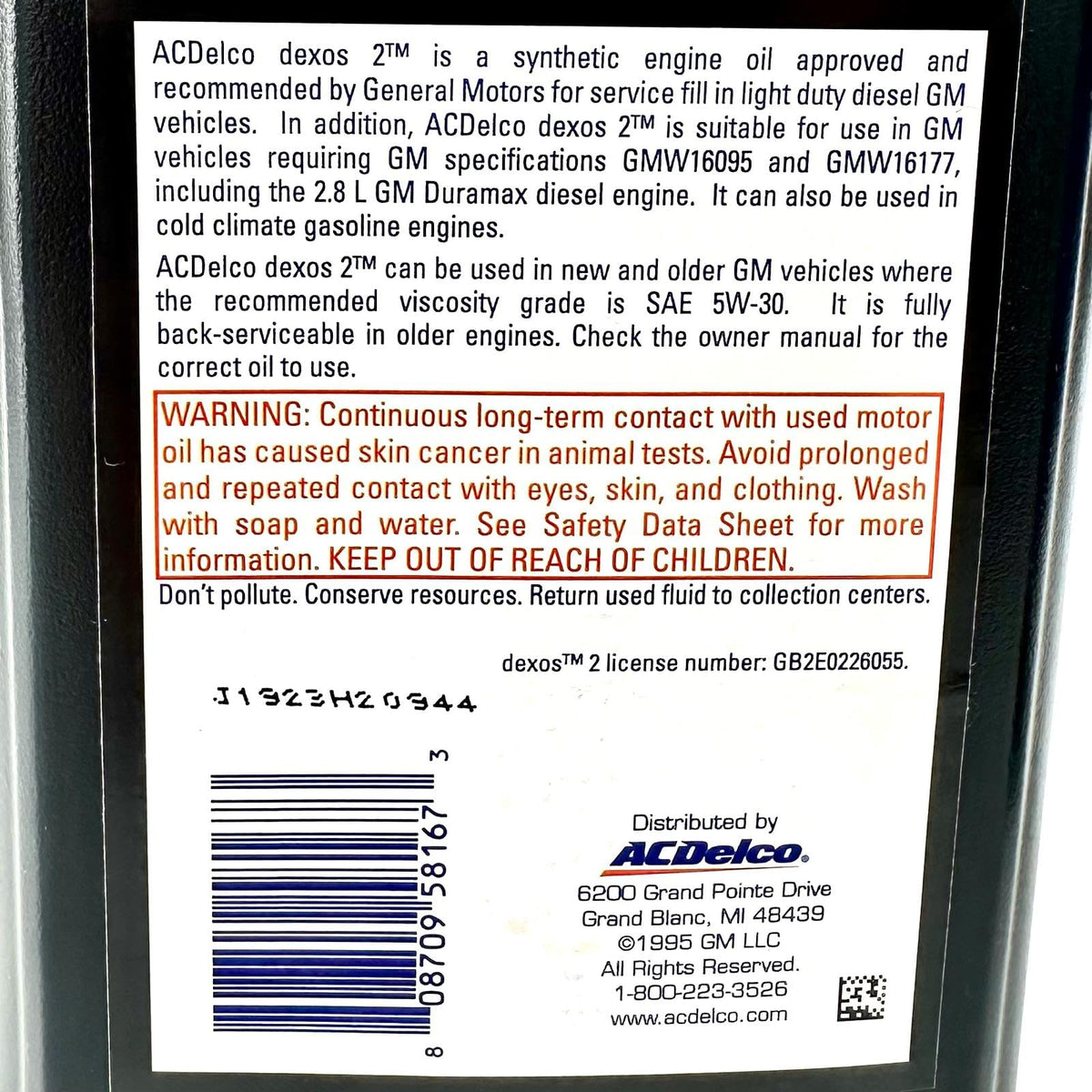 Full Synthetic 5W-30 Motor Oil Case of 12 Quarts Q334482