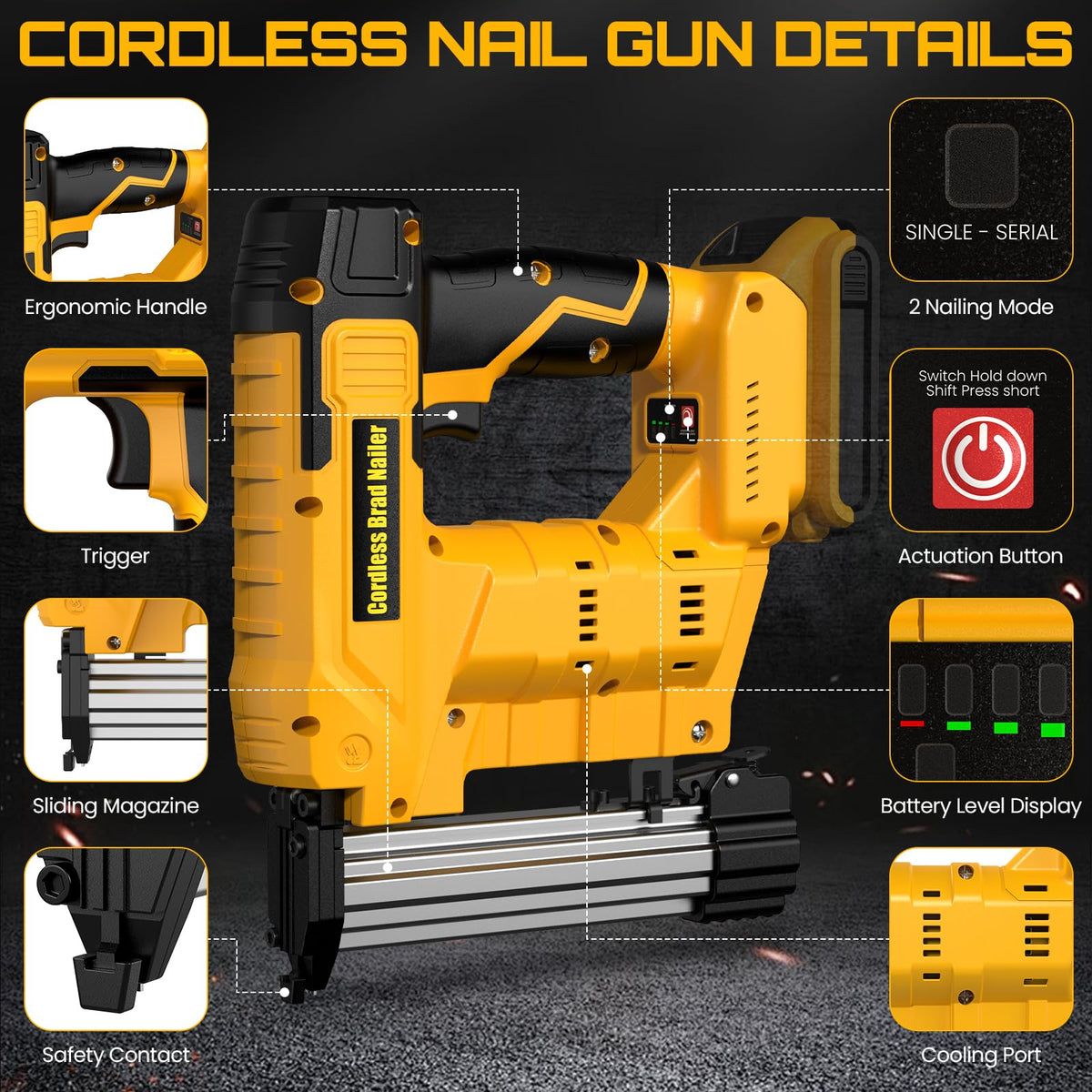 18 Gauge Cordless Brad Nailer & Staple Gun A4753