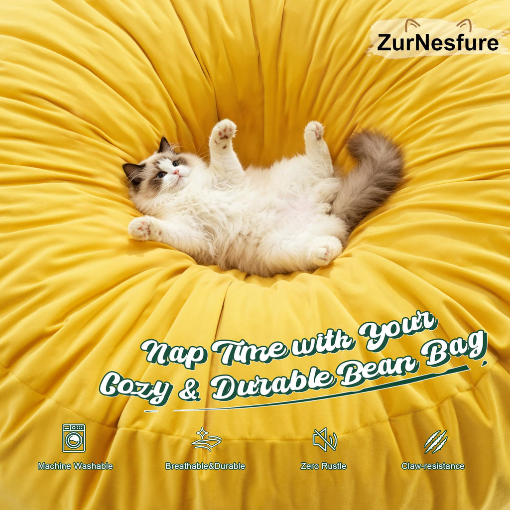 Bean Bag Chair Yellow 2FT K67682