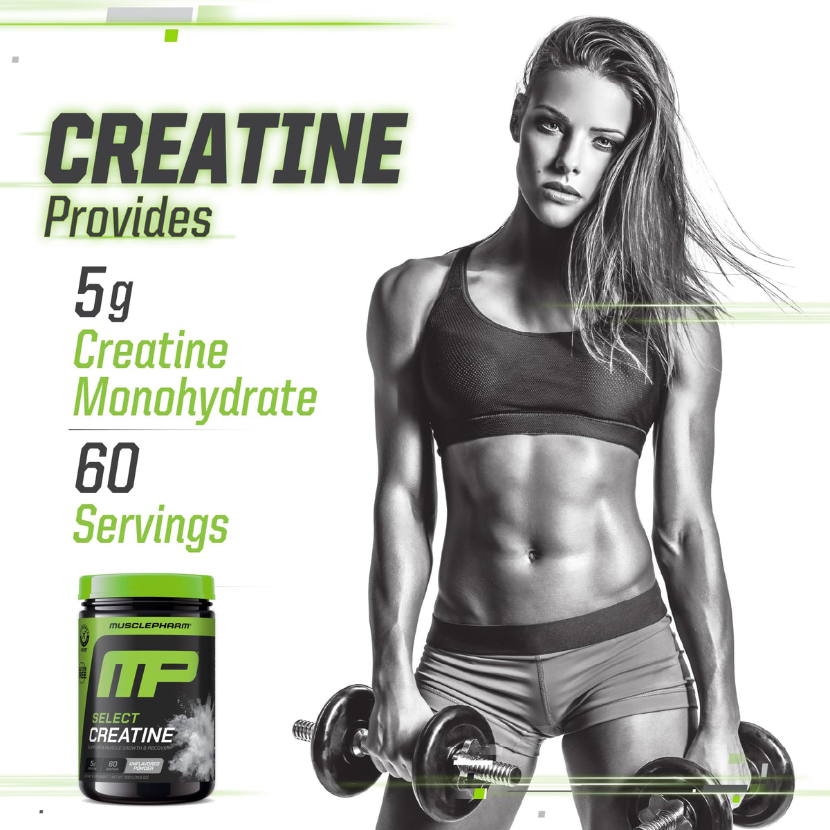 Creatine Monohydrate Powder 60 Servings M322